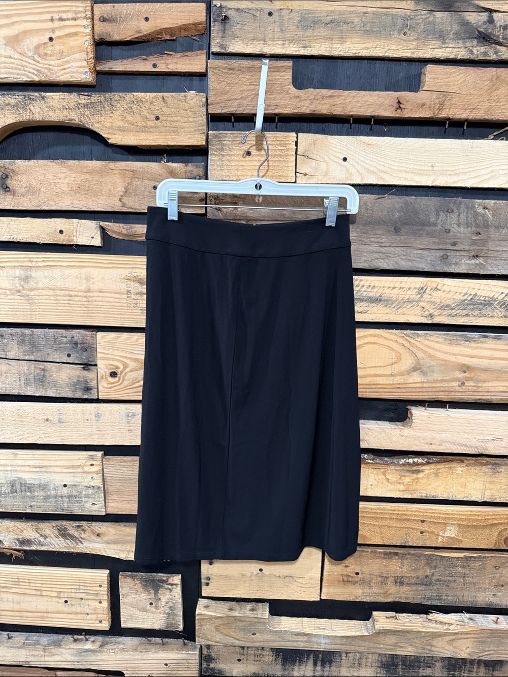 Lands’ End Black A-Line Stretchy Skirt Size 6